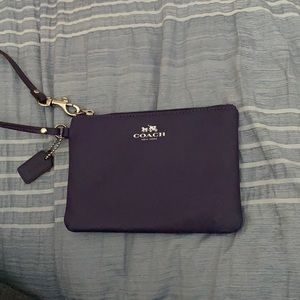 Purple Coach wristlet